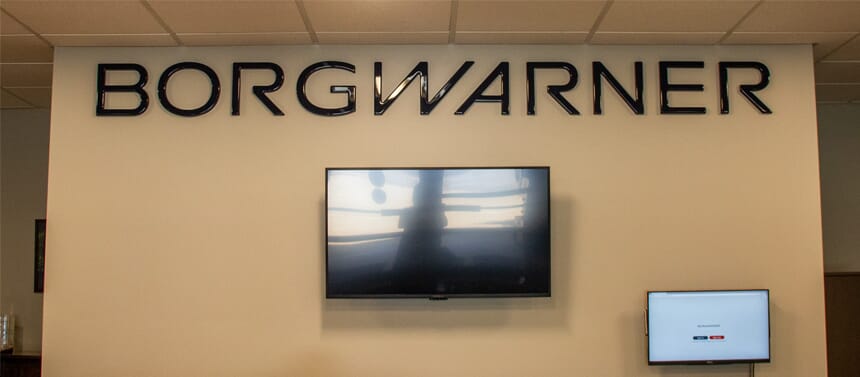 interior sign with business name